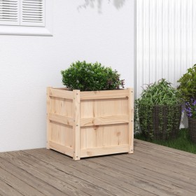 Jardinera madera maciza de pino 50x50x50 cm de , Maceteros y jardineras - Ref: Foro24-837414, Precio: 50,63 €, Descuento: %