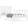 Estructura de cama con cabecero madera maciza blanco 100x200 cm de , Camas y somieres - Ref: Foro24-3192612, Precio: 159,66 €...