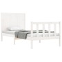 Estructura de cama con cabecero madera maciza blanco 100x200 cm de , Camas y somieres - Ref: Foro24-3192612, Precio: 159,66 €...