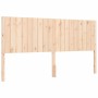 Estructura de cama de matrimonio con cabecero madera maciza de , Camas y somieres - Ref: Foro24-3192961, Precio: 182,99 €, De...