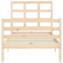 Estructura de cama individual con cabecero madera maciza de , Camas y somieres - Ref: Foro24-3193946, Precio: 92,99 €, Descue...