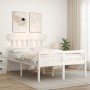 Cama para personas mayores con cabecero madera maciza blanco de , Camas y somieres - Ref: Foro24-3195387, Precio: 163,02 €, D...