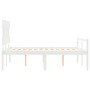 Cama para personas mayores con cabecero madera maciza blanco de , Camas y somieres - Ref: Foro24-3195387, Precio: 163,02 €, D...