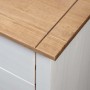 Solid pine wood bedside table in white Panama color, measuring 46x40x57 cm. by vidaXL, Nightstands - Ref: Foro24-282654, Pric...