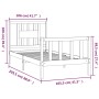 Estructura de cama con cabecero madera maciza pino 100x200 cm de , Camas y somieres - Ref: Foro24-3188156, Precio: 109,99 €, ...