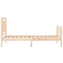 Bed frame with solid wood headboard 100x200 cm by , Beds and slatted bases - Ref: Foro24-3192156, Price: 127,99 €, Discount: %