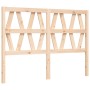 Double bed frame with solid wood headboard by , Beds and slatted bases - Ref: Foro24-3192466, Price: 162,16 €, Discount: %