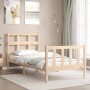 Estructura de cama con cabecero madera maciza 100x200 cm de , Camas y somieres - Ref: Foro24-3193001, Precio: 129,59 €, Descu...