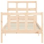 Estructura de cama con cabecero madera maciza 100x200 cm de , Camas y somieres - Ref: Foro24-3193001, Precio: 129,59 €, Descu...