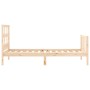 Estructura de cama con cabecero madera maciza 100x200 cm de , Camas y somieres - Ref: Foro24-3193001, Precio: 129,59 €, Descu...