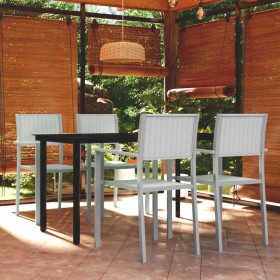 Juego de comedor de jardín de 5 piezas blanco de , Conjuntos de jardín - Ref: Foro24-3099259, Precio: 304,99 €, Descuento: %