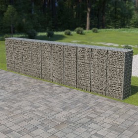 Gabionenwand mit verzinkten Stahlabdeckungen 600x50x150 cm von vidaXL, Zaunpaneele - Ref: Foro24-143582, Preis: 341,58 €, Rab...