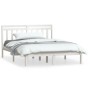 Estructura cama doble pequeña madera maciza blanco 120x190 cm de , Camas y somieres - Ref: Foro24-3100560, Precio: 118,16 €, ...