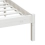 Estructura cama doble pequeña madera maciza blanco 120x190 cm de , Camas y somieres - Ref: Foro24-3100560, Precio: 118,16 €, ...