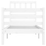 Estructura de cama individual madera maciza blanco 75x190 cm de , Camas y somieres - Ref: Foro24-3101049, Precio: 105,99 €, D...