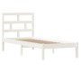 White solid wood single bed frame 75x190 cm by , Beds and slatted bases - Ref: Foro24-3101179, Price: 86,99 €, Discount: %