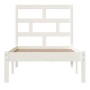 White solid wood single bed frame 75x190 cm by , Beds and slatted bases - Ref: Foro24-3101179, Price: 86,99 €, Discount: %