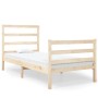 Estructura de cama madera maciza de pino 75x190 cm de , Camas y somieres - Ref: Foro24-3103673, Precio: 91,99 €, Descuento: %