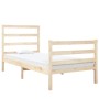 Estructura de cama madera maciza de pino 75x190 cm de , Camas y somieres - Ref: Foro24-3103673, Precio: 91,99 €, Descuento: %