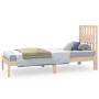 Solid pine wood bed frame 75x190 cm by , Beds and slatted bases - Ref: Foro24-3103893, Price: 83,99 €, Discount: %