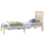 Solid pine wood bed frame 75x190 cm by , Beds and slatted bases - Ref: Foro24-3103893, Price: 83,99 €, Discount: %