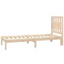 Solid pine wood bed frame 75x190 cm by , Beds and slatted bases - Ref: Foro24-3103893, Price: 83,99 €, Discount: %