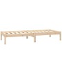 Solid pine wood bed frame 75x190 cm by , Beds and slatted bases - Ref: Foro24-3103893, Price: 83,99 €, Discount: %