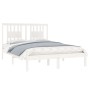 Estructura de cama doble pequeña madera maciza blanca 120x190cm de , Camas y somieres - Ref: Foro24-3104034, Precio: 122,62 €...