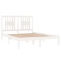 Estructura de cama doble pequeña madera maciza blanca 120x190cm de , Camas y somieres - Ref: Foro24-3104034, Precio: 122,62 €...