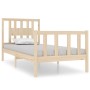 Solid wood bed frame 75x190 cm by , Beds and slatted bases - Ref: Foro24-3104088, Price: 91,16 €, Discount: %