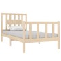 Solid wood bed frame 75x190 cm by , Beds and slatted bases - Ref: Foro24-3104088, Price: 91,16 €, Discount: %