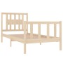 Solid wood bed frame 75x190 cm by , Beds and slatted bases - Ref: Foro24-3104088, Price: 91,16 €, Discount: %