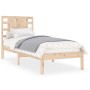 Solid wood bed frame 75x190 cm by , Beds and slatted bases - Ref: Foro24-3104178, Price: 85,05 €, Discount: %