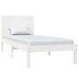 Solid white pine wood bed frame 100x200 cm by , Beds and slatted bases - Ref: Foro24-3104144, Price: 115,54 €, Discount: %