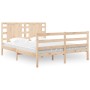 Solid pine wood bed frame 140x190 cm by , Beds and slatted bases - Ref: Foro24-3104263, Price: 124,53 €, Discount: %