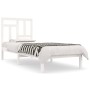 Estructura de cama madera maciza individual blanco 75x190 cm de , Camas y somieres - Ref: Foro24-3104504, Precio: 94,48 €, De...