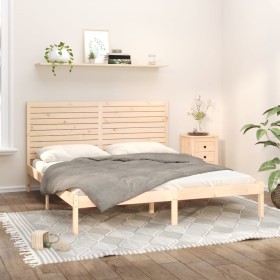 Solid wood bed frame 180x200 cm by , Beds and slatted bases - Ref: Foro24-3104623, Price: 193,19 €, Discount: %