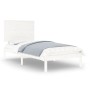 Estructura de cama madera maciza individual blanco 75x190 cm de , Camas y somieres - Ref: Foro24-3104764, Precio: 90,64 €, De...