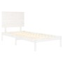 Estructura de cama madera maciza individual blanco 75x190 cm de , Camas y somieres - Ref: Foro24-3104764, Precio: 90,64 €, De...