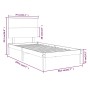 Estructura de cama madera maciza individual blanco 75x190 cm de , Camas y somieres - Ref: Foro24-3104764, Precio: 90,64 €, De...