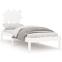 White solid wood single bed frame 75x190 cm by , Beds and slatted bases - Ref: Foro24-3104829, Price: 78,44 €, Discount: %