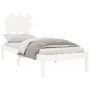 White solid wood single bed frame 75x190 cm by , Beds and slatted bases - Ref: Foro24-3104829, Price: 78,44 €, Discount: %