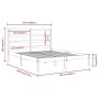 Estructura de cama doble pequeña madera maciza blanca 120x190cm de , Camas y somieres - Ref: Foro24-3104904, Precio: 112,92 €...