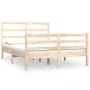 Solid pine wood bed frame 140x190 cm by , Beds and slatted bases - Ref: Foro24-3104986, Price: 111,17 €, Discount: %