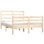 Solid pine wood bed frame 140x190 cm by , Beds and slatted bases - Ref: Foro24-3104986, Price: 111,17 €, Discount: %