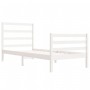 Estructura de cama madera maciza de pino blanco 75x190 cm de , Camas y somieres - Ref: Foro24-3104959, Precio: 96,28 €, Descu...