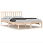 Solid pine wood bed frame 140x190 cm by , Beds and slatted bases - Ref: Foro24-3105051, Price: 109,53 €, Discount: %