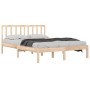 Solid pine wood bed frame 140x190 cm by , Beds and slatted bases - Ref: Foro24-3105051, Price: 109,53 €, Discount: %