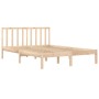 Solid pine wood bed frame 140x190 cm by , Beds and slatted bases - Ref: Foro24-3105051, Price: 109,53 €, Discount: %