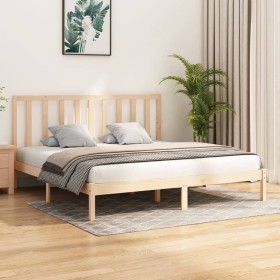 Estructura de cama madera maciza de pino 180x200 cm de , Camas y somieres - Ref: Foro24-3105175, Precio: 131,99 €, Descuento: %